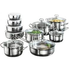 Kärcher jasmin 20teilig edelstahl pfanne schüssel kochtopf induktion Set mit Klappe 20 teile