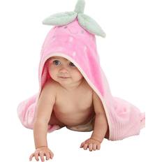 Baby Strawberry Hooded Towel Pink Mid