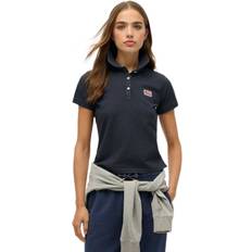 V-Neck Polo Shirts Superdry Athletic Essential Graphic Polo Shirt - Eclipse Navy