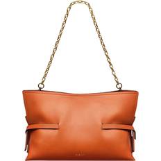 Orange Clutches Radley Fleet Street Leather Medium Open Top Clutch Bag - Orange Peel