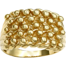 Jewelco London (R) Men's Solid 9ct Yellow Gold Row Keeper Rope Edge Ring