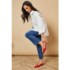 Oasis Court Shoes Womens Casual Heels - Red