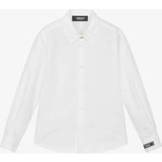 White Shirts Versace Boys Jacquard - Blanc