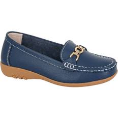 Blue Loafers Boulevard Boulevard L646 Extra Wide Saddle Loafer - Navy