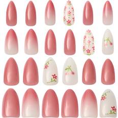 Press On Cherry Nails - 24