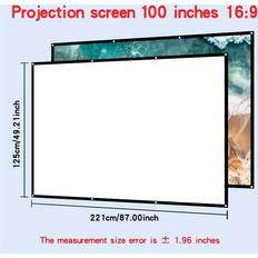Anti-wrinkle Spandex Projection Screen 9:16 Ratio 160° Viewing Angle