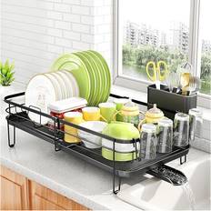 SAYZH Rack with Utensil Holder Cup Holder 32.5 cm x 54.6 cm Dish Drainer