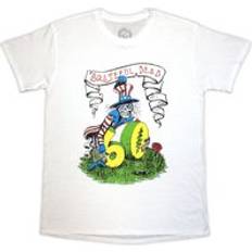 Grateful Dead Unisex T-Shirt Rose Pose - White