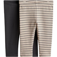 H&M Baby Brown 2-pack cotton leggings with brushed inside 2-3Y