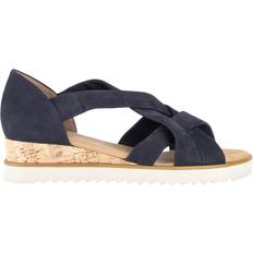 Blue Heeled Sandals Gabor Truth Wide Fit Twist Sandals - Blue