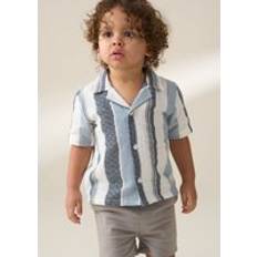 18-24M Shirts Children's Clothing Angel & Rocket Baby Cotton Stripe Shirt Blue