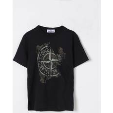 Stone Island T-shirts Children's Clothing Stone Island Boys' Compass Print Cotton T-Shirt - Black