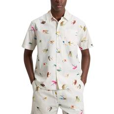 Woolrich Cotton Poplin Regular Fit Hook Print Shirt - White