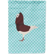 Garden & Outdoor Environment Caroline's Treasures Capuchin Red Pigeon Blue Check Garden Flag Size Multicolor