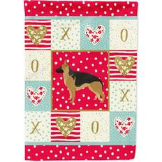 Garden & Outdoor Environment Caroline's Treasures German Shepherd Love Canvas House Size Outdoor-Flags Multicolor