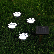 Garden & Outdoor Environment Typecat Wireless Set of 4 Solar Dog Print Lights