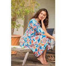 Full Bloom Flared Knee Length Dress - Multi