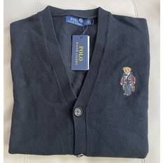 Polo Ralph Lauren Cardigan With Embroidered Small Bear - Black