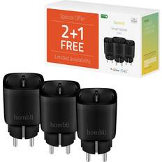Eu plug Hombli Smart Socket (EU) Promo Pack 2 1 Black Fjernlager, 2-3 dages levering (Forventes på eget lager 07-02-2023)