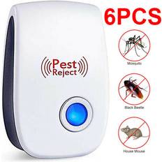 White Pest Control Goplushtoy 6 Pcs Pest Repeller Ultrasonic Electronic Mouse