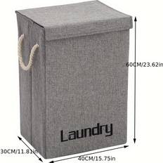 Temu Grey Laundry Basket With Lid 72l