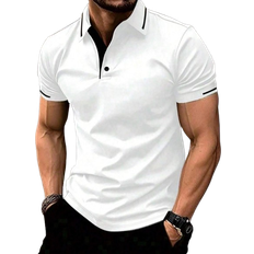 Shein Men Polo Shirts Shein Men Summer Casual ColorBlock Polo Shirt With Short Sleeves