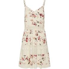 Only Onlramen Anne Life Dress - Aop Rose Flower/Creme Brown
