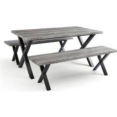 Dunelm Ezra 6 Dining Set 90x160cm 3pcs