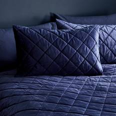 Dunelm Castleton Standard Pillowcase Pair - Navy Pillow Case Blue (76x48cm)