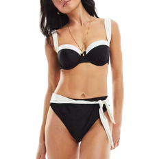 Stretch Bikinis New Look Underwired Colour Block Bikini Top - Black