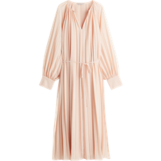 H&M Plissiertes Chiffonkleid - Orange