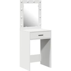 vidaXL Dressing Table Med LED Lys Hvid 50 x 41 x 135 cm Toiletbord 41x50cm