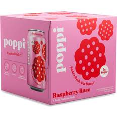 Poppi Poppi Raspberry Rose Prebiotic Soda 4 12fl oz 4pack