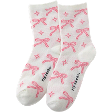 Shein Womens Cute Bow Pattern MidCalf Socks