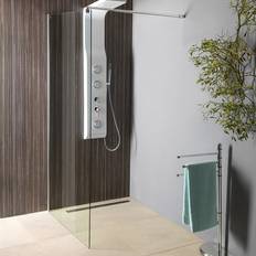 Hill Ceramic Duschvägg Lirio Krom Blank 6 mm 70x190 cm 700x1900mm