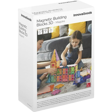Magnetiska byggklossar InnovaGoods 3D Magnetic Building Blocks Magoks 57 Pieces