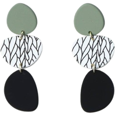 Shein Leaf Print Drop Earrings