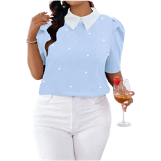 Shein Plus Women Solid Color Simple Daily Shirt