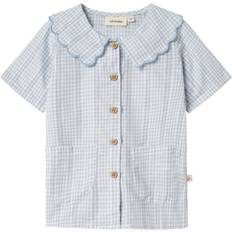 Genbrugsmaterialer Skjorter Børnetøj Lil'Atelier Organic NMFHazelle Skjorte - Zen Blue
