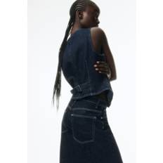 H&M Dam Blå Jeansväst - Mörk Denimblå