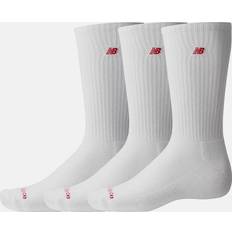 New Balance Strumpor Patch Logo Crew 3-pack - Vit