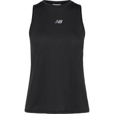 New Balance Women Tank Tops New Balance Womens Running Jacquard Slim Tank - Black