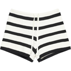 NA-KD Knitted Striped Shorts - Striped