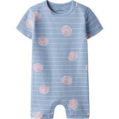 Pink Playsuits Børnetøj Name It Sommer Heldragt Vandora - Lyseblå/Lyserød/Lys Pink/Hvid
