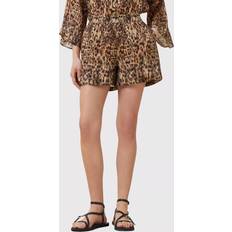 AllSaints Shorts AllSaints Charli Animal Print Shorts - Evia Golden BR