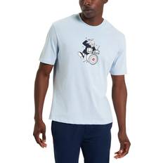 Ben Sherman Tops Ben Sherman Organic Cotton Regular Fit Short Sleeve Drummer Graphic T-Shirt - Ice Blue