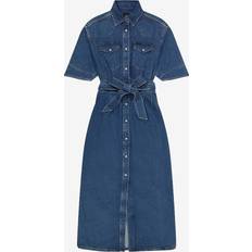 Lee Dame Kjoler Lee Maxi Western Dress - Blue Denim