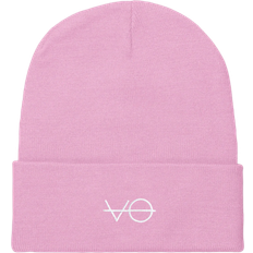 Vegan Outfitters VO Embroidered Cuffed Beanie - Pink