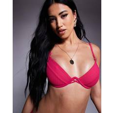 Boux Avenue Ibiza Textured Bikini Top - Hot Pink