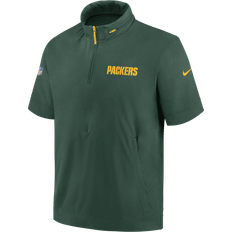Nike Green Bay Packers Sideline Coach NFL-jakke med Hætte og 1/2 Lynlås til Mænd Grøn XXL
